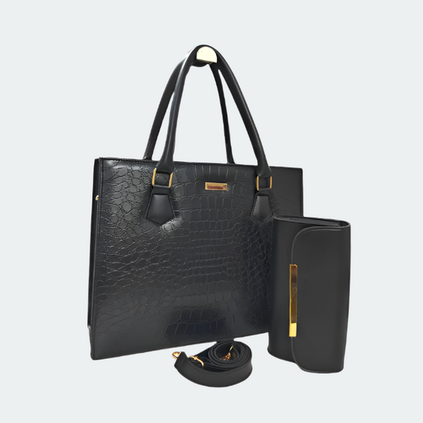 Emerald Luxe Croc-Embossed
