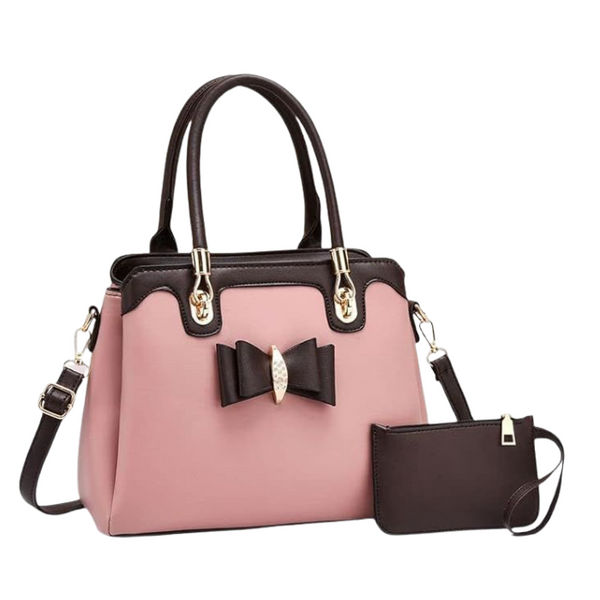 Urban Poise Two‑Tone Bow Tote